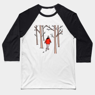 Walk Through the Snowy Woods Baseball T-Shirt